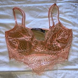 Orange Lace Bralette